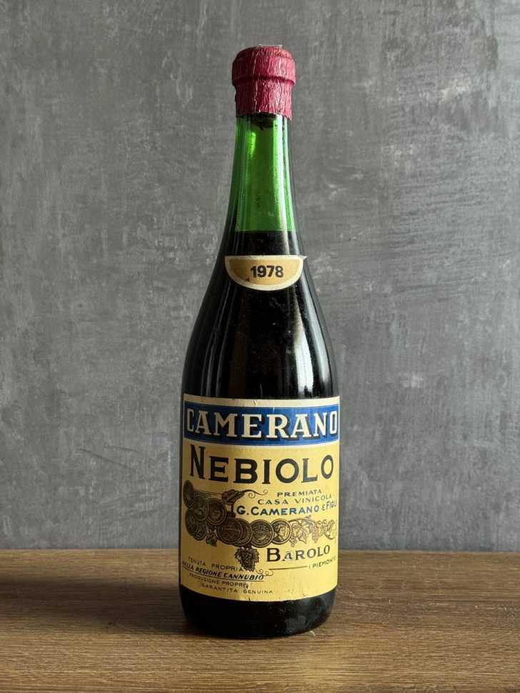 Вино Camerano Barolo 1978 года.