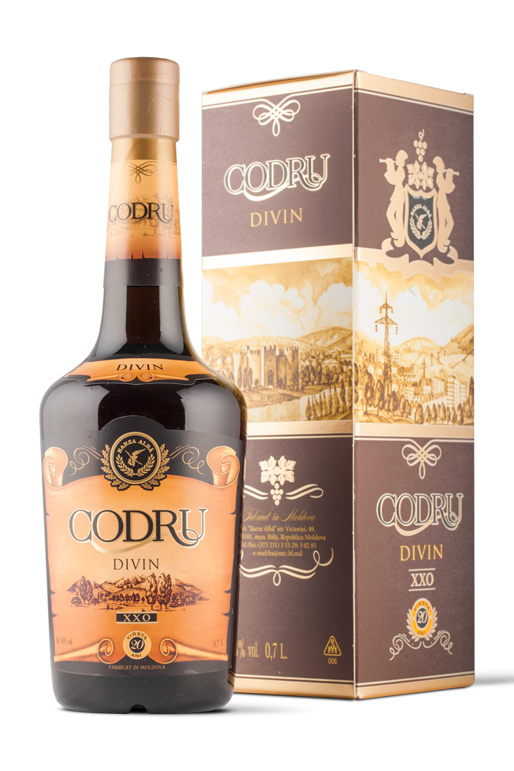 Коньяк "Кодру" 20 лет, Барза Албэ. Normandia 0,7 л.