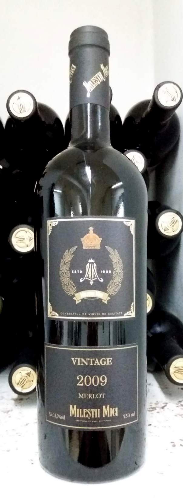 Вино "Мерло" Винтаж 2009, Милештий Мичь. 0,75 л.