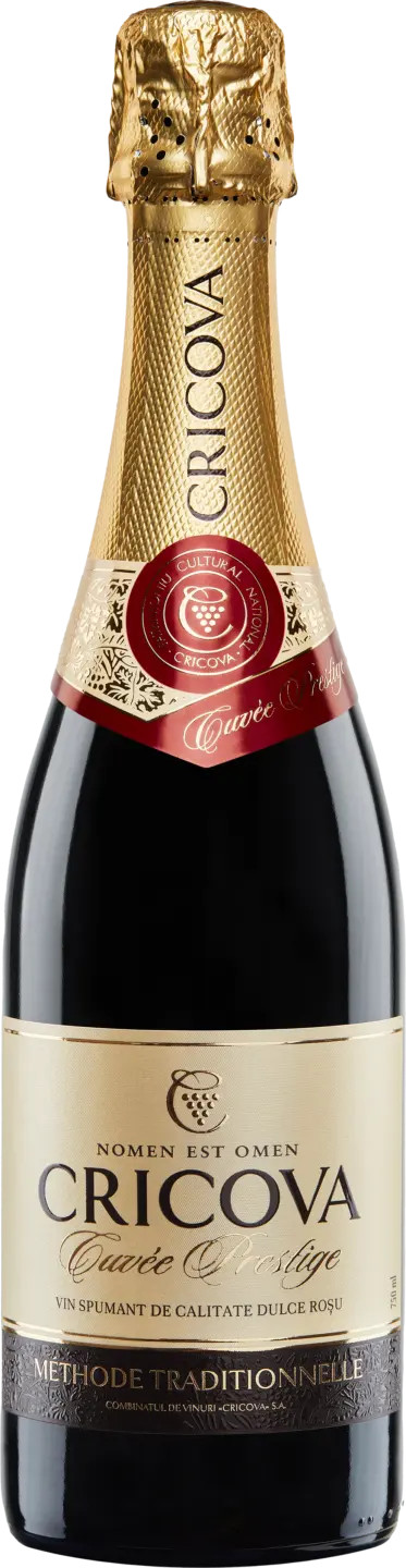 Шампанское "Крикова" Кюве Престиж, сладкое красное.