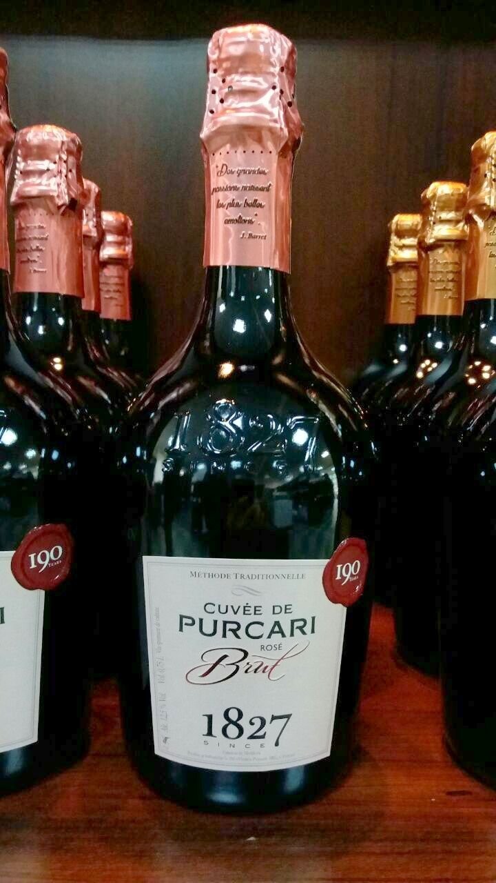 Шампанское "Кюве де Пуркарь" розовое брют. 0,75 л.
