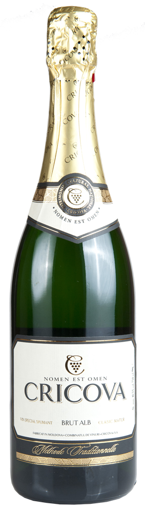 Шампанское "Крикова" брют белое.