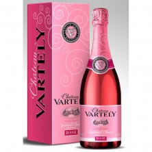 Шампанское "Шато Вартели" брют розовое.
